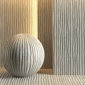 Ribbed wall plaster